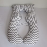 POVLAK na těhotenský polštář - CHEVRON šedý