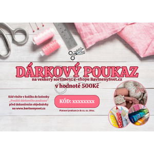 DÁRKOVÝ POUKAZ v hodnotě 500Kč