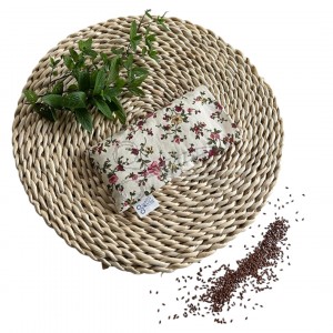 RELAXAČNÍ polštářek na OČI len & máta - KVÍTKA vínová