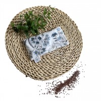 RELAXAČNÍ polštářek na OČI len & máta - KVÍTKA modrá