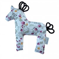 Textilní hračka - KONÍK kytička RŮŽOVÁ