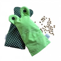 Nahřívací polštářek z třešňových pecek pro děti - Žába