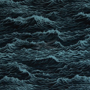 metráž - ÚPLET - MOŘSKÉ VLNY petrolejové š.150cm
