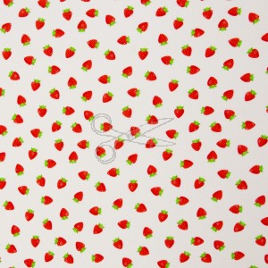 metráž - ÚPLET POINTELLE - JAHODY š.155cm