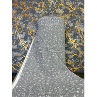 zbytkárna -  KREP - KVÍTKA drobná na ŠEDÉM š.240cm 2,5 metru