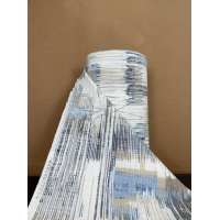 metráž - KREP - PRUHY modré  š.240cm 