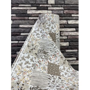 metráž - plátno PATCHWORK Linda HNĚDÝ š.240cm
