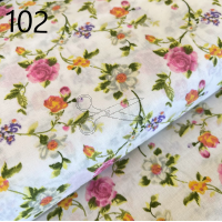metráž - plátno RŮŽIČKY Renata š.140cm