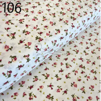 metráž - plátno KYTIČKA vínová  DROBNÁ š.140cm