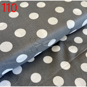 metráž - plátno  PUNTÍK na ŠEDÉM š.140cm