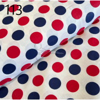 metráž - plátno  PUNTÍK modročervený š.140cm