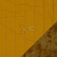 metráž - PROŠEV s KOŽÍŠKEM - OKROVÝ š.145cm