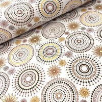 metráž - plátno MANDALA hnědá š.240cm