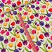 metráž - plátno TULIPÁNY barevné š.150cm
