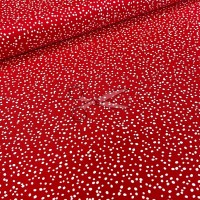 metráž - plátno VÁNOČNÍ - PUNTÍČKY červené š.150cm