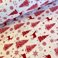 metráž - flanel VÁNOČNÍ - JELEN a VÁNOČNÍ strom š.240cm metráž - flanel VÁNOČNÍ - JELEN a VÁNOČNÍ strom š.240cm