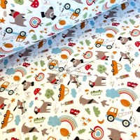 metráž - flanel - DĚTSKÝ svět  š.240cm