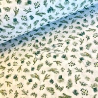 metráž - flanel - VĚTVIČKY zelené š.240cm metráž - flanel - VĚTVIČKY zelené š.240cm