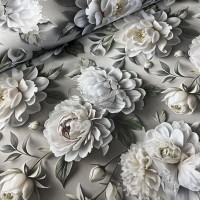 metráž - VODĚODOLNÁ dekorační - PIVOŇKA bílá metráž - VODĚODOLNÁ dekorační - PIVOŇKA bílá