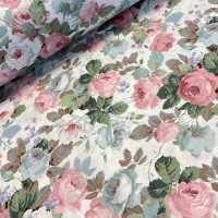 metráž - plátno RŮŽE Klára STARORŮŽOVÁ š.240cm 