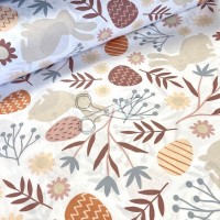 metráž - plátno VELIKONOČNÍ ZAJÍČEK hnědý š.240cm metráž - plátno VELIKONOČNÍ ZAJÍČEK hnědý š.240cm