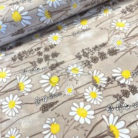 metráž - plátno KOPRETINY na HNĚDÉM š.240cm