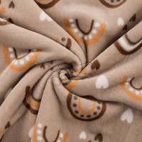 metráž - FLANEL FLEECE - DUHY a SRDÍČKA metráž - FLANEL FLEECE - DUHY a SRDÍČKA