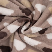 metráž - FLANEL FLEECE - MRAKY a DEŠŤOVÉ KAPKY