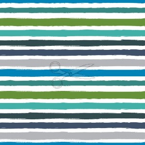 metráž - FLANEL FLEECE - PROUŽKY modro zelené metráž - FLANEL FLEECE - PROUŽKY modro zelené