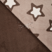 metráž - FLANEL FLEECE - HVĚZDIČKY hnědé metráž - FLANEL FLEECE - HVĚZDIČKY hnědé