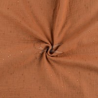 metráž - MUŠELÍN se TŘPYTKAMI - SKOŘICOVÝ metráž - MUŠELÍN se TŘPYTKAMI - SKOŘICOVÝ