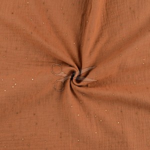 metráž - MUŠELÍN se TŘPYTKAMI - SKOŘICOVÝ metráž - MUŠELÍN se TŘPYTKAMI - SKOŘICOVÝ