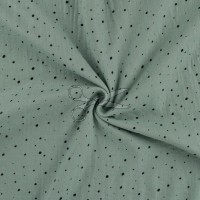 metráž - MUŠELÍN třpytivý s PUNTÍKY - MINT