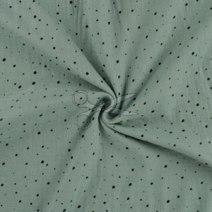 metráž - MUŠELÍN třpytivý s PUNTÍKY - MINT