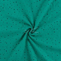 metráž - MUŠELÍN třpytivý s PUNTÍKY - MENTOLOVÝ tmavý