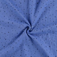 metráž - MUŠELÍN třpytivý s PUNTÍKY - MODRÝ