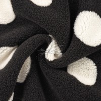 metráž - TEDDY - PUNTÍKY na ČERNÉM