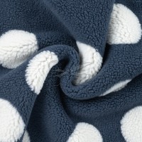 metráž - TEDDY - PUNTÍKY na MODRÉM jeans