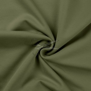 metráž - TEPLÁKOVINA počesaná - ZELENÁ khaki š.150cm