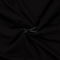 metráž - TEPLÁKOVINA počesaná - ČERNÁ š.150cm