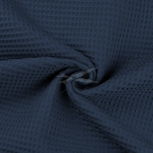 metráž - VAFLE - MODRÁ jeans TMAVÁ