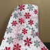 metráž - flanel - SNĚHOVÉ vločky na BÍLÉM š.240cm