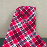 metráž - flanel - KOSTKA červená š.240cm