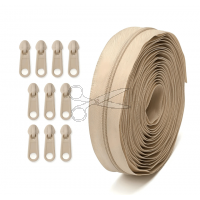 NEKONEČNÝ ZIP 4,5 m s 10 Jezdci - BÉŽOVÝ