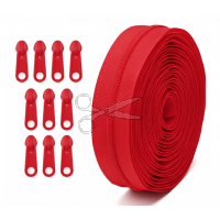 NEKONEČNÝ ZIP 4,5 m s 10 Jezdci - ČERVENÝ