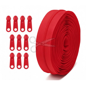 NEKONEČNÝ ZIP 4,5 m s 10 Jezdci - ČERVENÝ