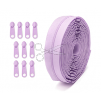 NEKONEČNÝ ZIP 4,5 m s 10 Jezdci - FIALOVÝ lila