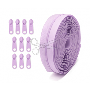 NEKONEČNÝ ZIP 4,5 m s 10 Jezdci - FIALOVÝ lila