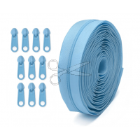 NEKONEČNÝ ZIP 4,5 m s 10 Jezdci - sv MODRÝ