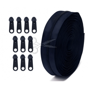 NEKONEČNÝ ZIP 4,5 m s 10 Jezdci -  Modrý tmavý